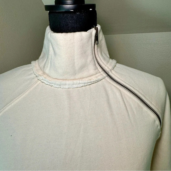 NWT We the Free Just a Game asymmetrical quarter zip size Small ivory - Picture 2 of 8